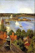 Akseli Gallen-Kallela View from North Quay oil painting